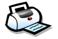 Decoration: cartoon picture of a printer