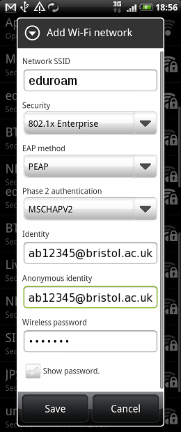 Android screenshot