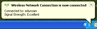 Screenshot: The yellow popup bubble.