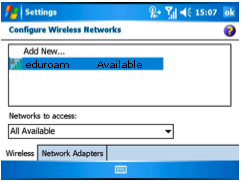 Wireless networks list