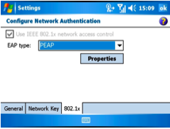 WM2005 wireless network settings