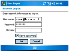 WM2005 wireless network settings